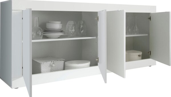 Komoda NERILA 207x86x43 cm bílá