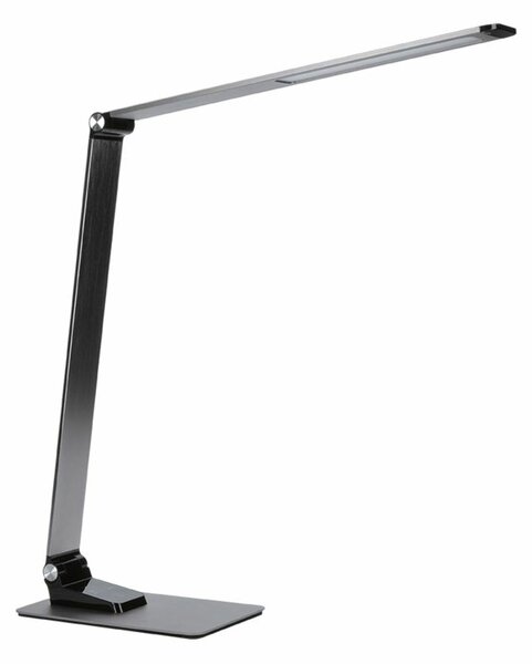 Solight LED stolní lampička stmívatelná, 11W, změna chromatičnosti, broušený hliník, stříbrná WO51-S