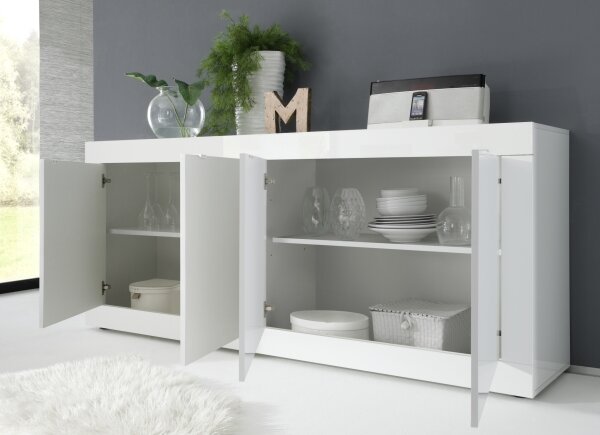 Komoda NERILA 207x86x43 cm bílá