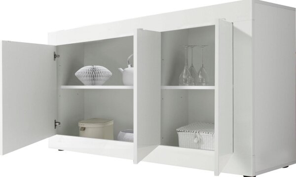 Komoda NERILA 160x86x43 cm bílá