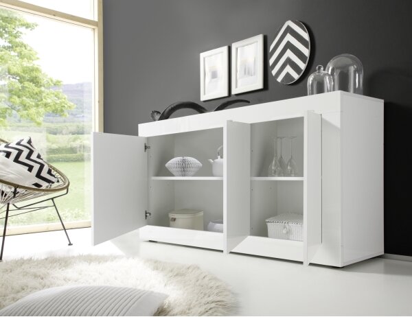 Komoda NERILA 160x86x43 cm bílá