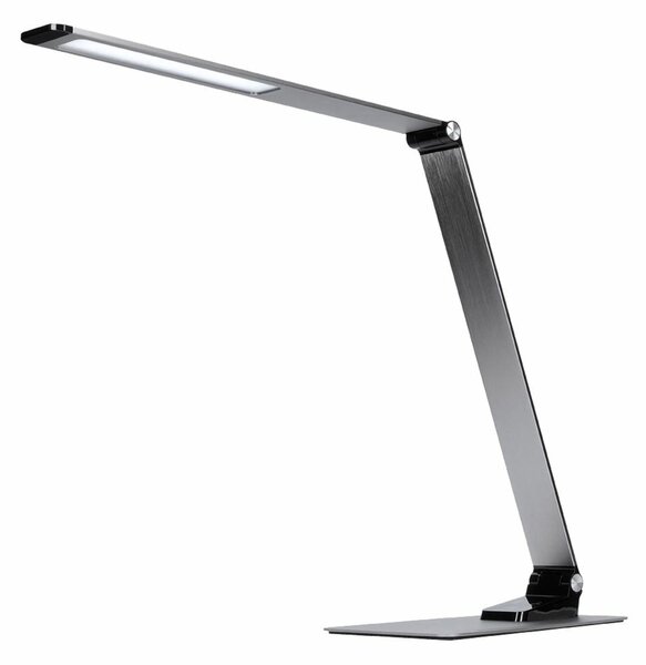 Solight LED stolní lampička stmívatelná, 11W, změna chromatičnosti, broušený hliník, stříbrná WO51-S