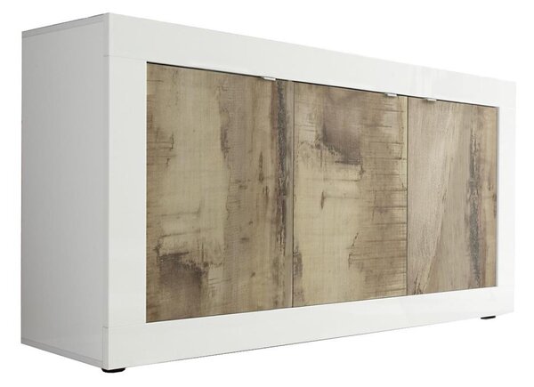 Komoda NERILA 160x86x43 cm bílá/javor