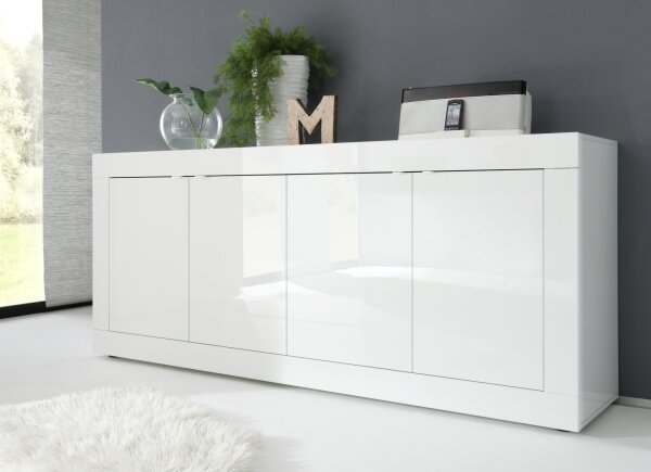 Komoda NERILA 207x86x43 cm bílá