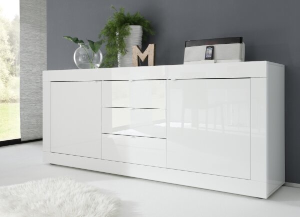 Komoda NERILA 210x86x43 cm bílá