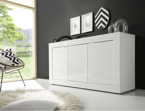 Komoda NERILA 160x86x43 cm bílá