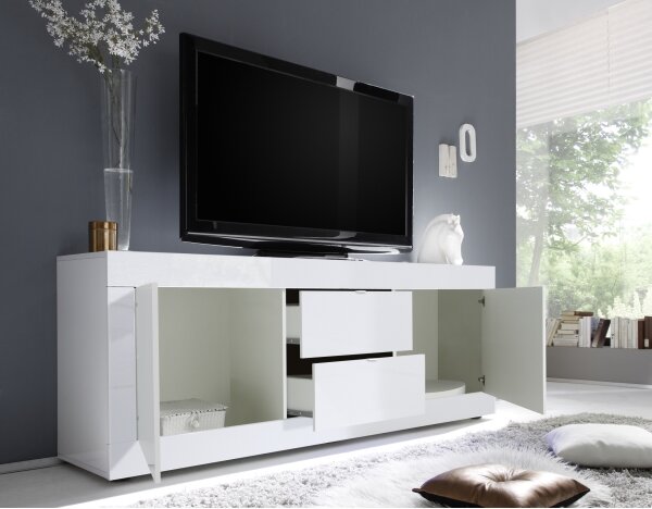 Komoda NERILA 210x66x43 cm bílá