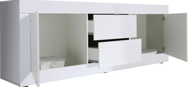 Komoda NERILA 210x66x43 cm bílá