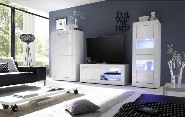 Komoda NERILA 61x162x43 cm bílá