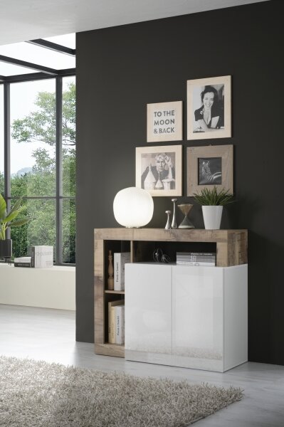 Komoda LENOR 108x93x42 cm bílá/javor