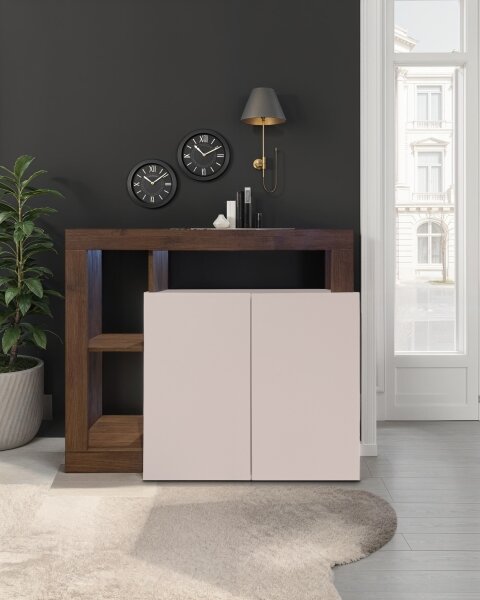 Komoda LENOR 108x93x42 cm kašmír/dub
