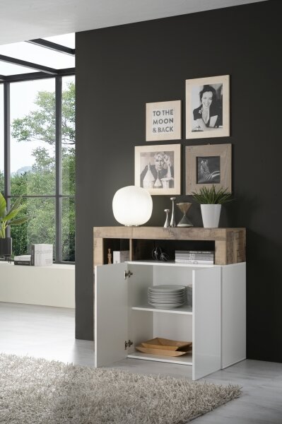 Komoda LENOR 108x93x42 cm bílá/javor