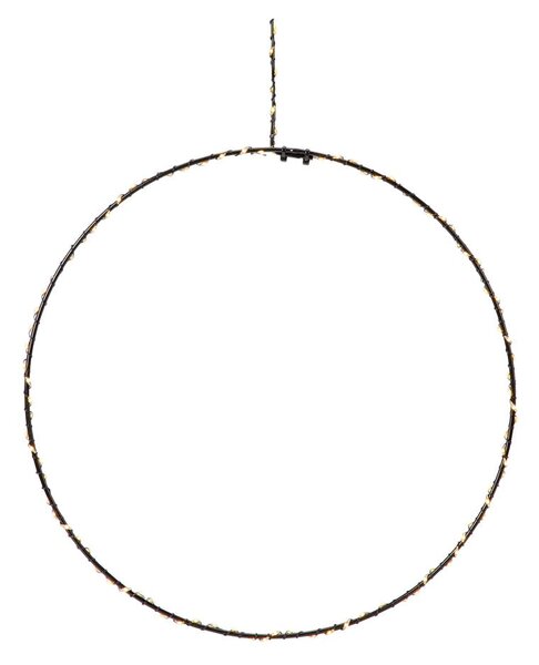 Černá vánoční závěsná světelná dekorace Markslöjd Alpha Circle, výška 30 cm