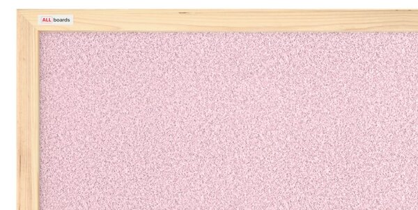 Allboards, korková tabule v dřevěném rámu 90x60 cm-PINK,TKPINK96D