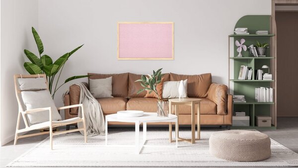 Allboards, korková tabule v dřevěném rámu 90x60 cm-PINK,TKPINK96D