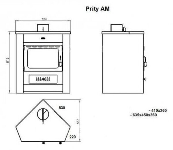 EEC A ECK-Fireplace Prity AM - 12 kW