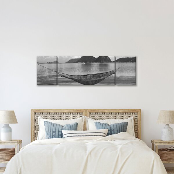 Obraz - Houpací síť na pláži (170x50 cm)