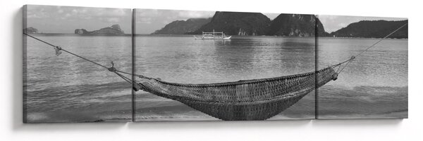 Obraz - Houpací síť na pláži (170x50 cm)