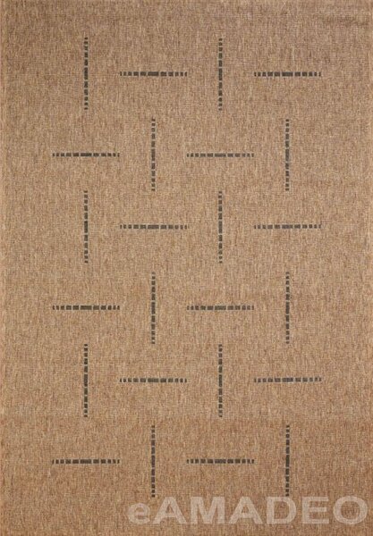 Kusový koberec FLOORLUX 20008 - hnědý/černý - 60x110cm