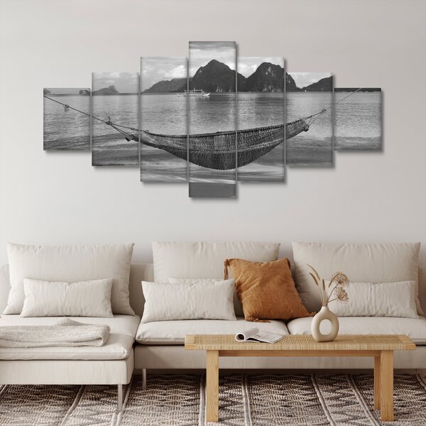 Obraz - Houpací síť na pláži (210x100 cm)