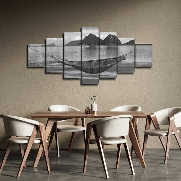 Obraz - Houpací síť na pláži (210x100 cm)