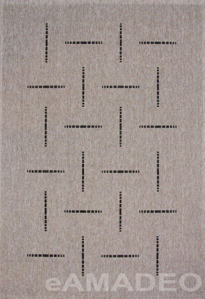 Kusový koberec FLOORLUX 20008 - stříbrný/černý - 160x230cm