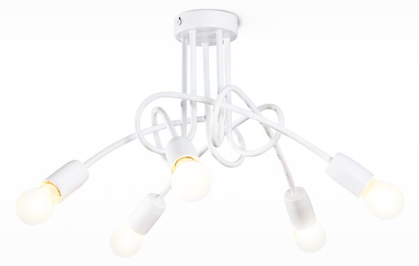 Light for home - Lustr přisazený ke stropu 40205 "STYLE", 5x60W, E27, Bílá