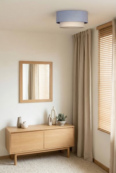 Brilagi - LED Stropní svítidlo BOHO ECO 1xE27/10W/230V pr. 40 cm modrá/krémová