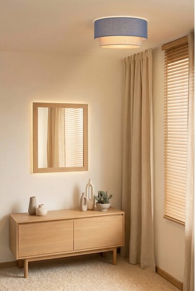 Brilagi - LED Stropní svítidlo BOHO ECO 1xE27/10W/230V pr. 40 cm modrá/krémová