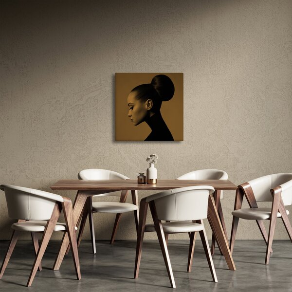 Obraz - Žena z profilu (30x30 cm)