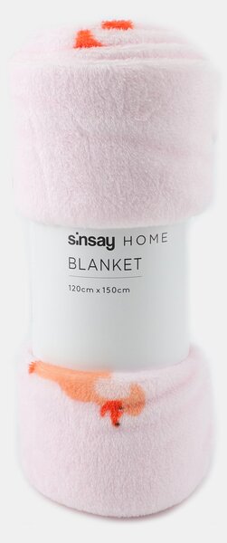 Sinsay - Deka s motivem psů - růžová