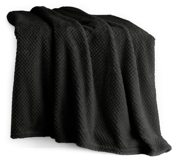 Černá deka z mikrovlákna DecoKing Henry, 70 x 150 cm