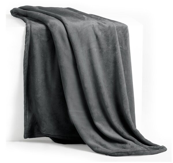 Tmavě šedá deka z mikrovlákna DecoKing Mic, 150 x 200 cm