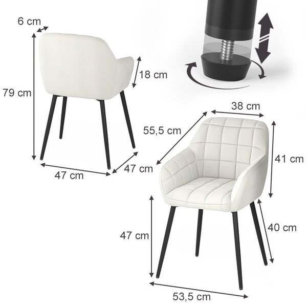 Židle jídelny Vicco Relio Béžová 53.5 x 55.5 cm, Model 59372