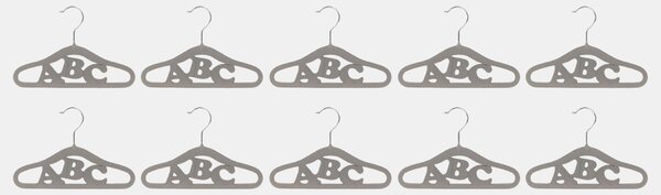 Sinsay - Dětská ramínka s nápisem ABC 10 pack - šedá