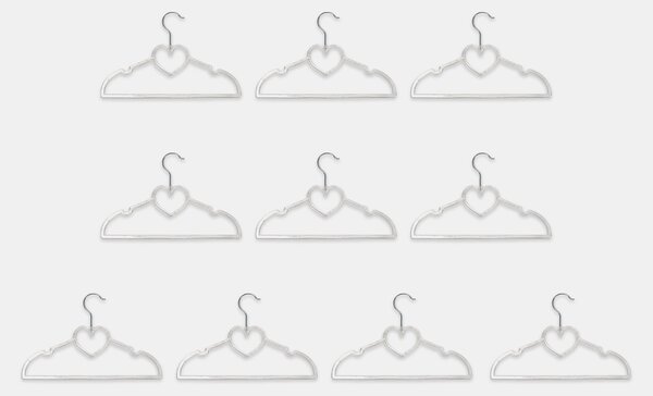 Sinsay - Ramínka s motivem srdce 10 pack - bílá