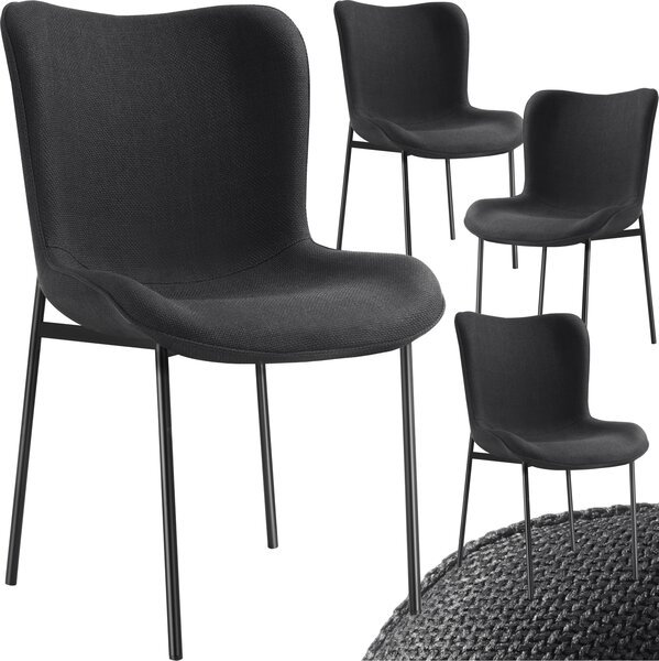 Tectake® Tessa čalouněná židle ergonomického tvaru s vysokým opěradlem 54 x 62 x 90 cm
