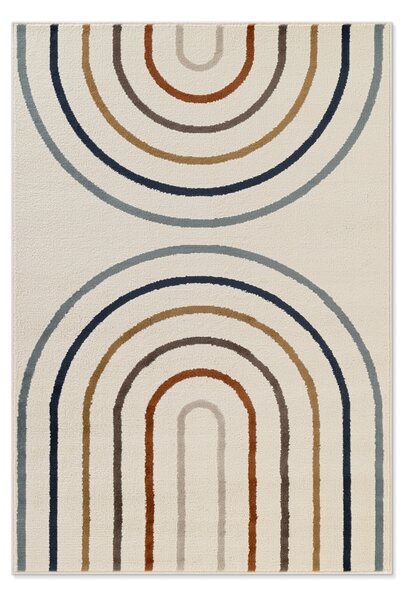Hanse Home, Dětský koberec Adventures 106212 Cream Multicolor, 120x170, bílá, dětský pokoj