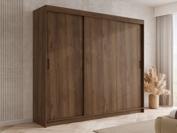 Třídveřová skříň Acidoni I 250 cm, Barva: ořech warmia 5903211533099