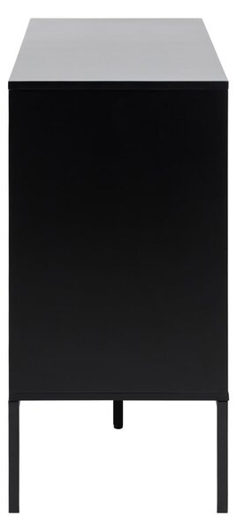 Nízká komoda v dekoru dubu v černo-přírodní barvě 120x82 cm Seaford – Actona