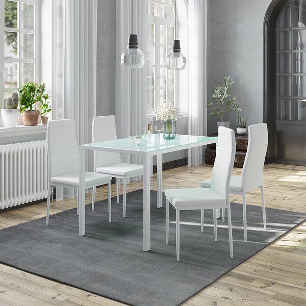 Židle do jídelny Vicco Grand Bílá 42.5 x 48 cm Sada 4 kusů, Model 51771