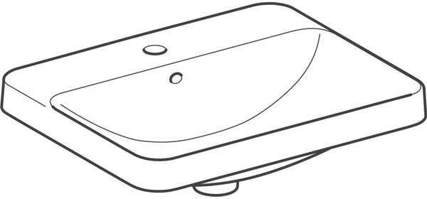 Geberit Variform umyvadlo 55x45 cm obdélníkový zápustný bílá lesk 500.741.01.2