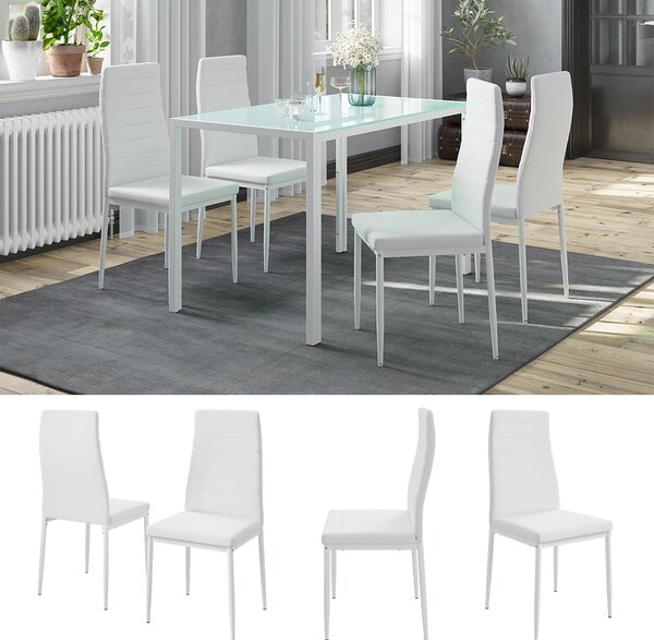 Židle do jídelny Vicco Grand Bílá 42.5 x 48 cm Sada 4 kusů, Model 51771