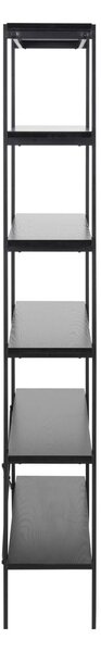 Černý regál v dekoru jasanu 94x172 cm Angus – Actona