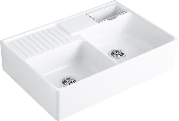 Villeroy & Boch Double-Bowl keramický dřez 89.5x63 cm bílý 632391R1