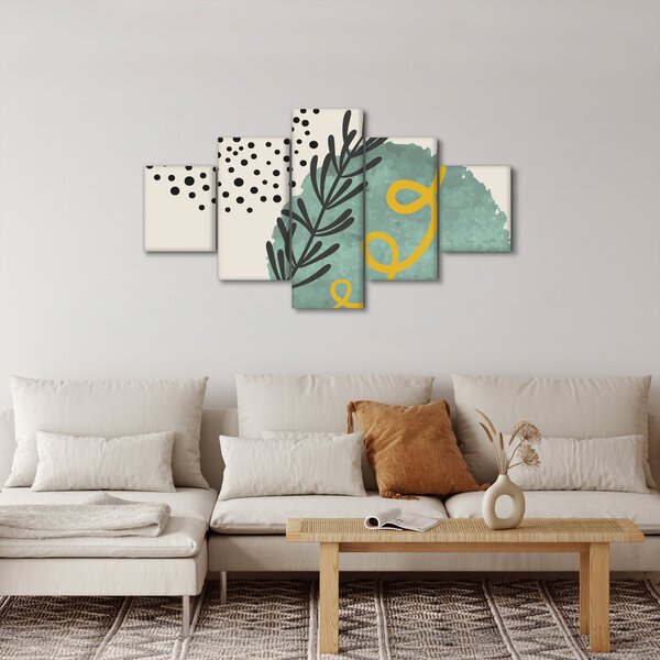 Obraz - Abstraktní listy N⁰1 (125x70 cm)