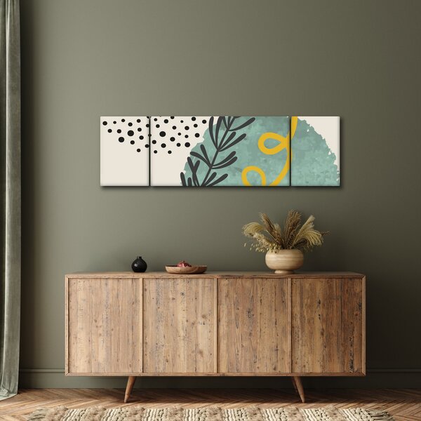 Obraz - Abstraktní listy N⁰1 (170x50 cm)
