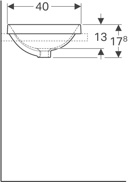 Geberit Variform umyvadlo 55x40 cm obdélníkový zápustný bílá 500.739.01.2