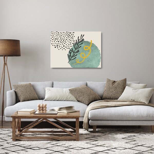 Skleněný obraz - Abstraktní listy N⁰1 (70x50 cm)