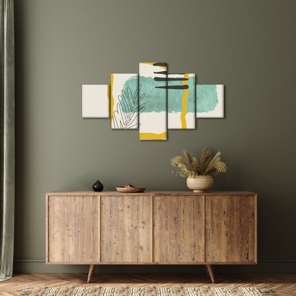 Obraz - Abstraktní listy N⁰2 (125x70 cm)